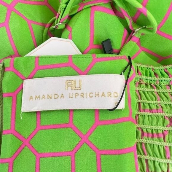Amanda Uprichard Silk Mini Dress Green Size X- Small - Picture 7 of 16